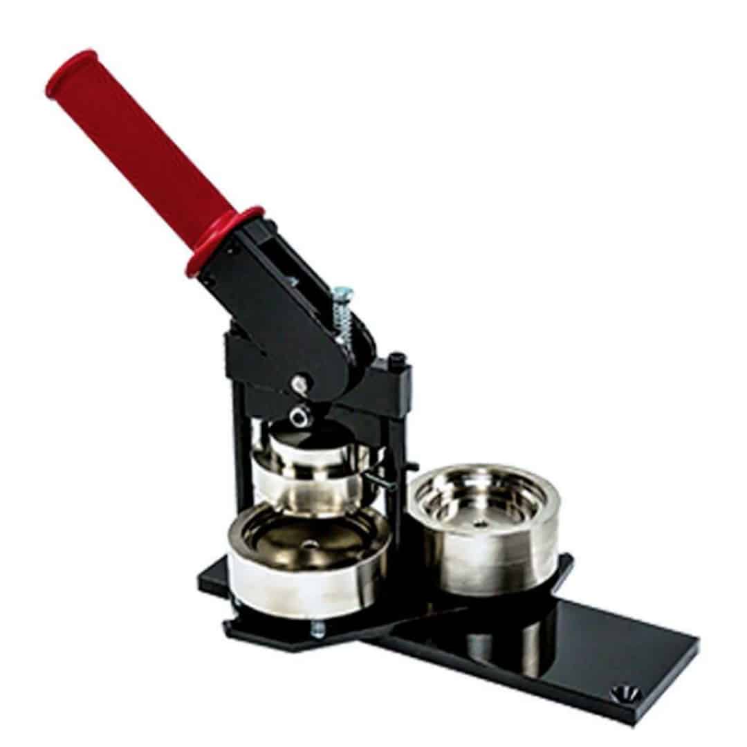 1 American Button Machine 2.25" button maker is available at the Glenn A Jones MD Memorial Library Makerspace