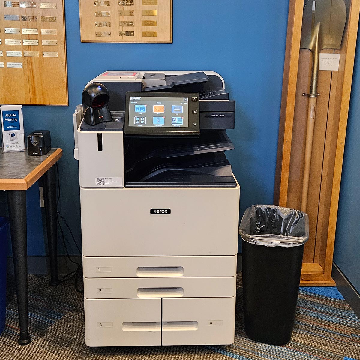 Printing, copying, and faxing services are available at the Glenn A Jones MD Memorial Library in Johnstown, Colorado
