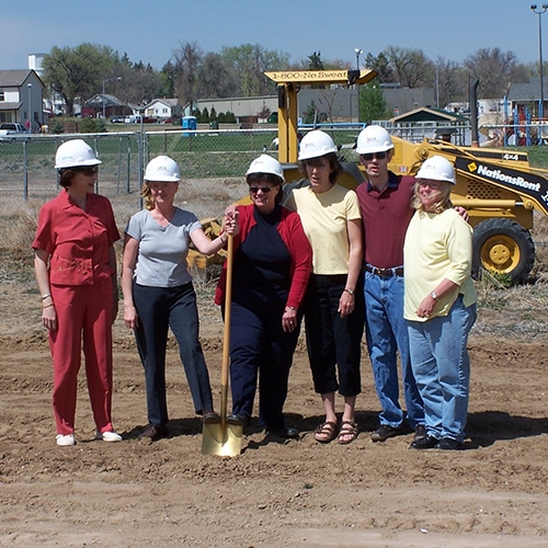 The Glenn A Jones MD Memorial Library broke ground on the new library building in 2005