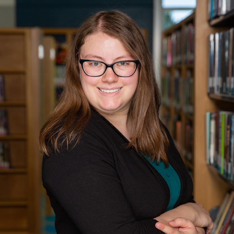 Dylann works at the Glenn A Jones MD Memorial Library processing and cataloguing new books for the library's collection. Dylann manages the posting of current events and community information on the large screen TV located in the library.