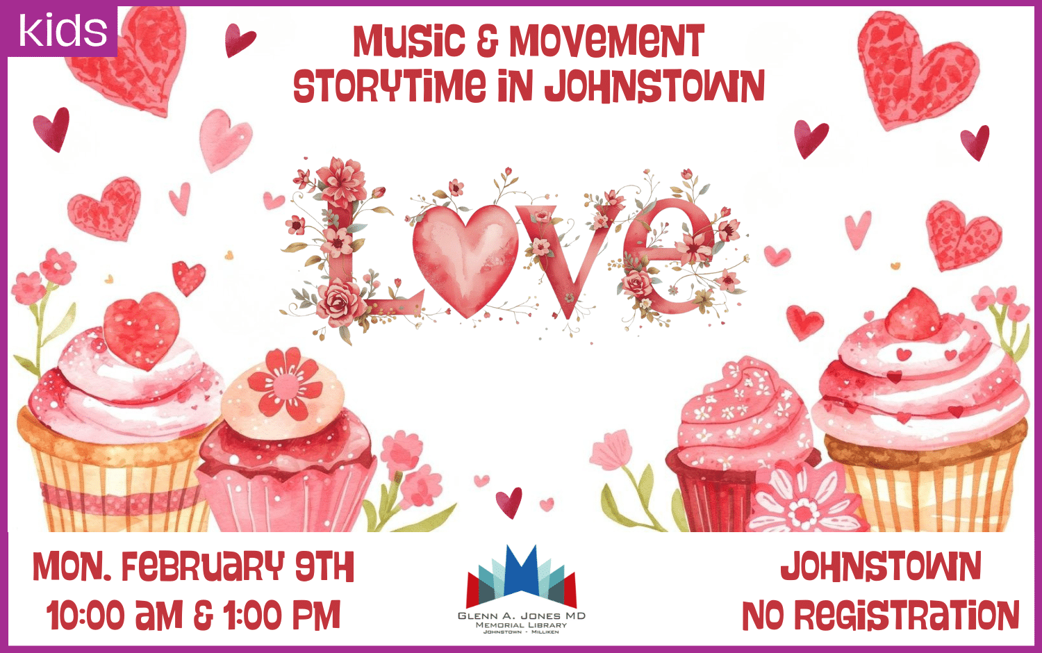Music & Movement Storytime. February 9th @ 10am and 1 pm.