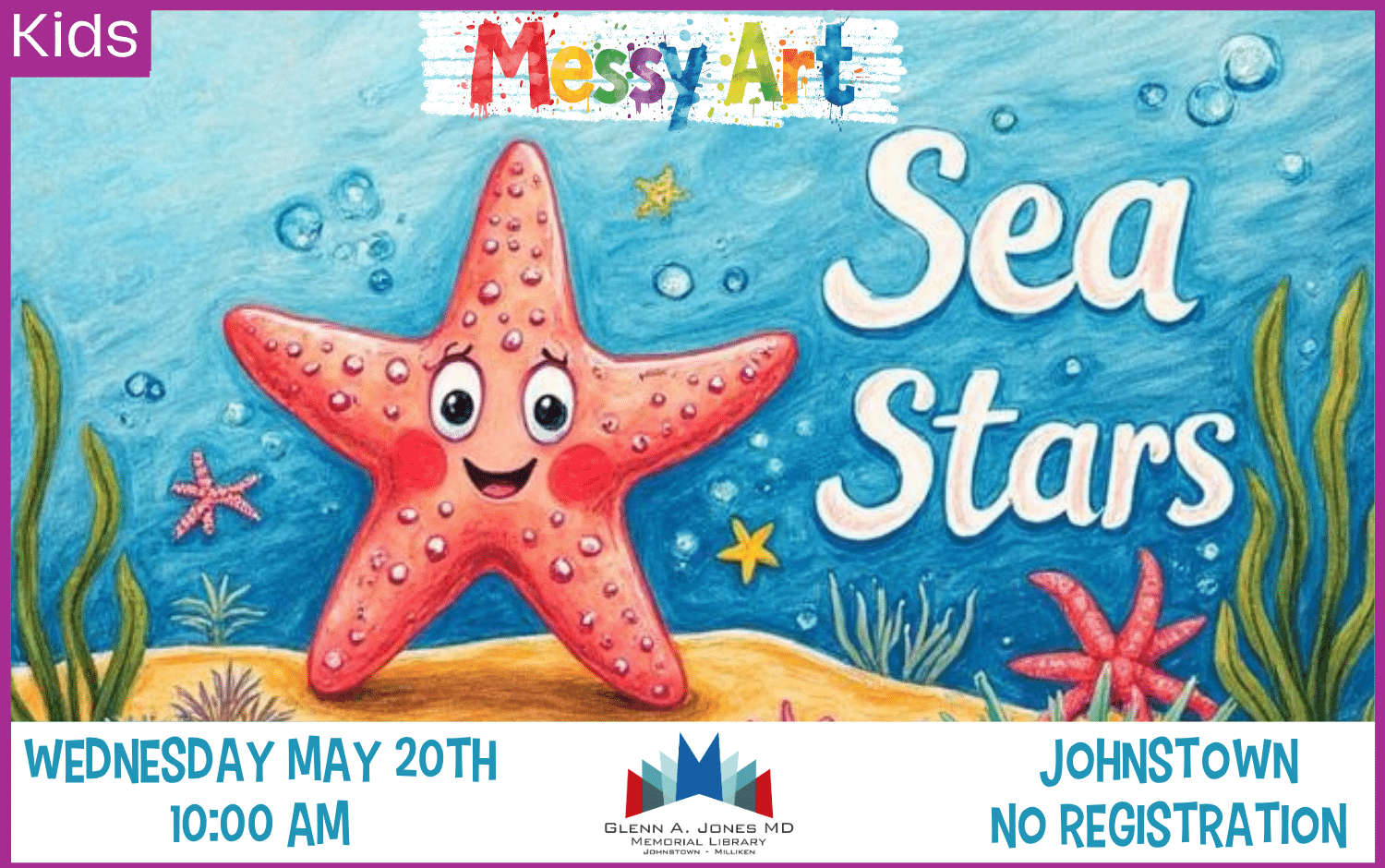 Messy Art in Johnstown. May 20th @ 10 am.