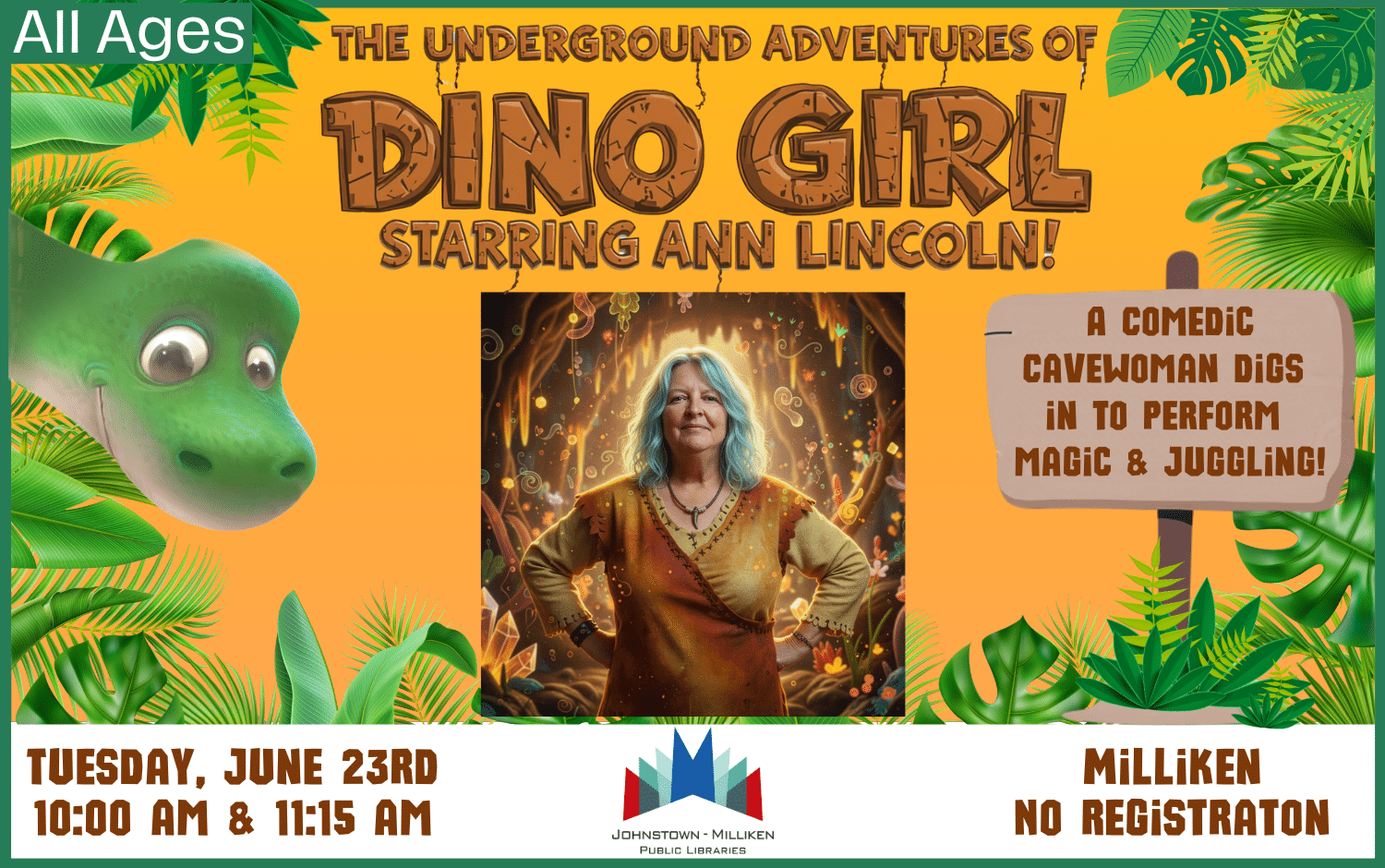 Ann Lincoln Magic Show in Milliken. June 23rd @ 10 am and 11:15 am