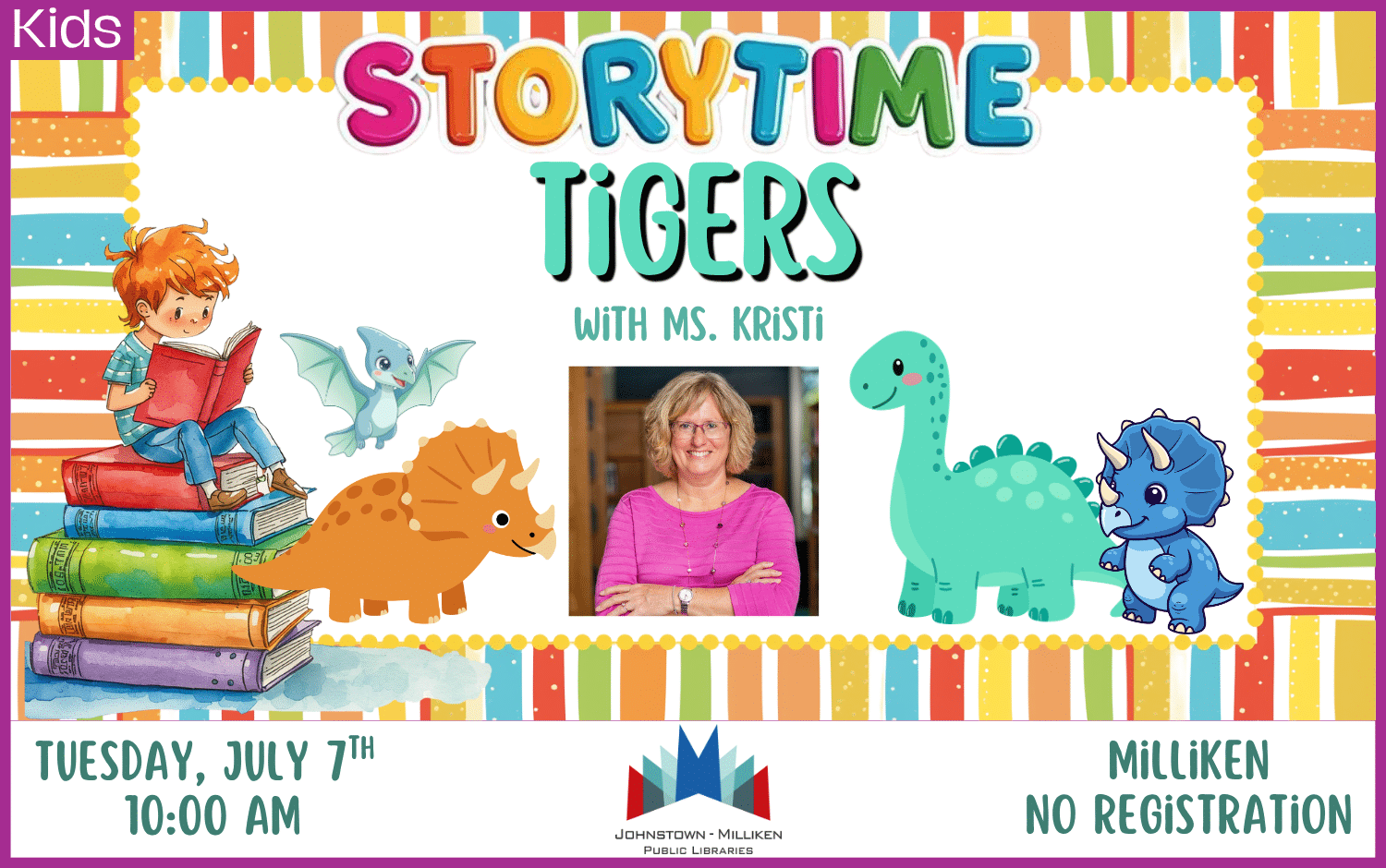 Milliken Storytime. July 7th @ 10 am.