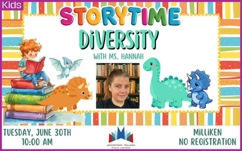 Storytime in Milliken: June 30th @ 10am. No Registration