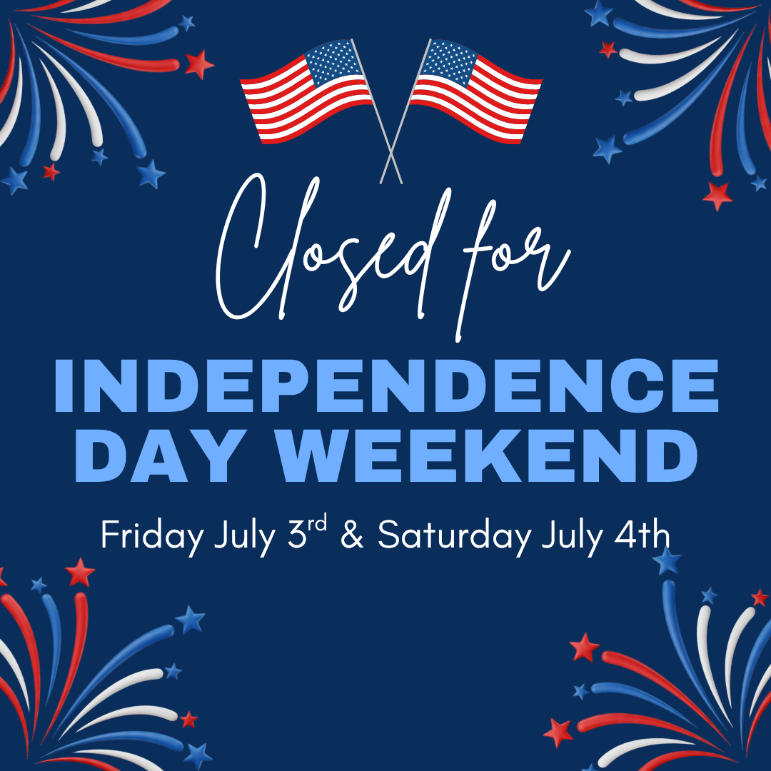 Closed for Independence Day Weekend