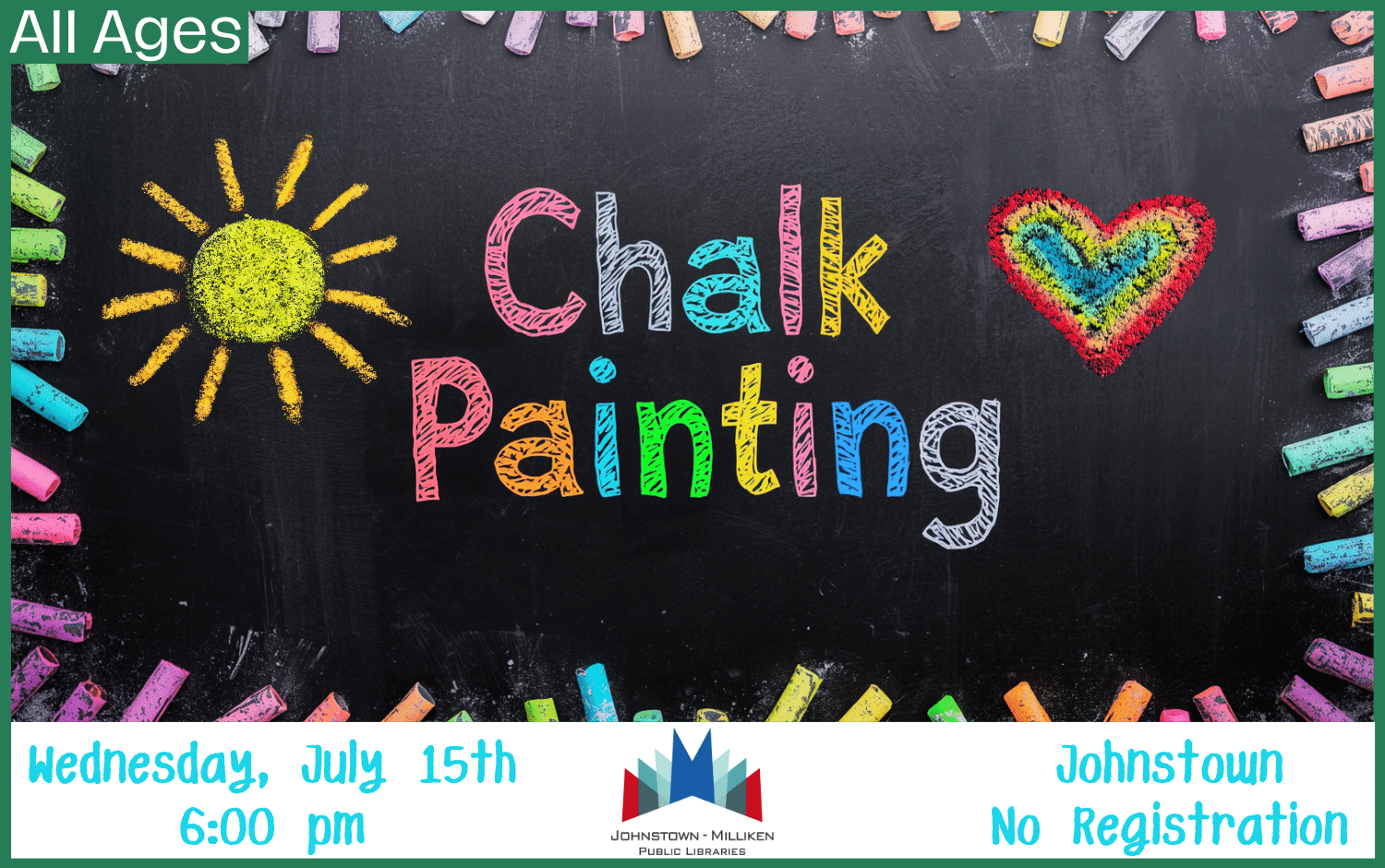 Chalk Painting in Johnstown. July 15th @ 6pm. No Registration