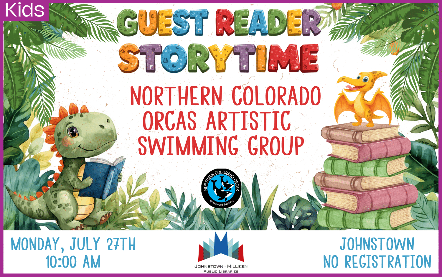 Storytime in Johnstown. July 27th @ 10 am.