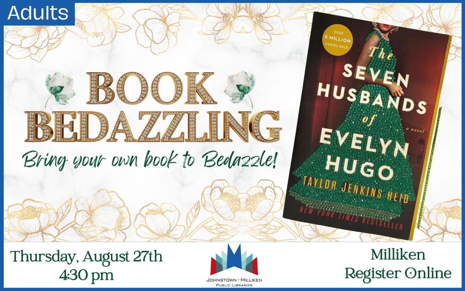 Book Bedazzling in Milliken. August 27th @ 4:30 pm