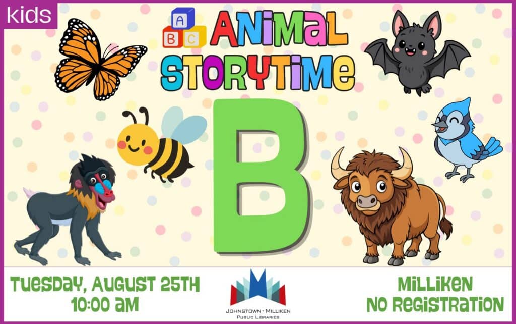 ABC Animal Storytime in Milliken, "B"