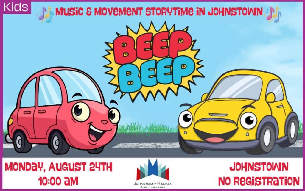 Music and Movement Storytime in Johnstown. August 24th @ 10am.