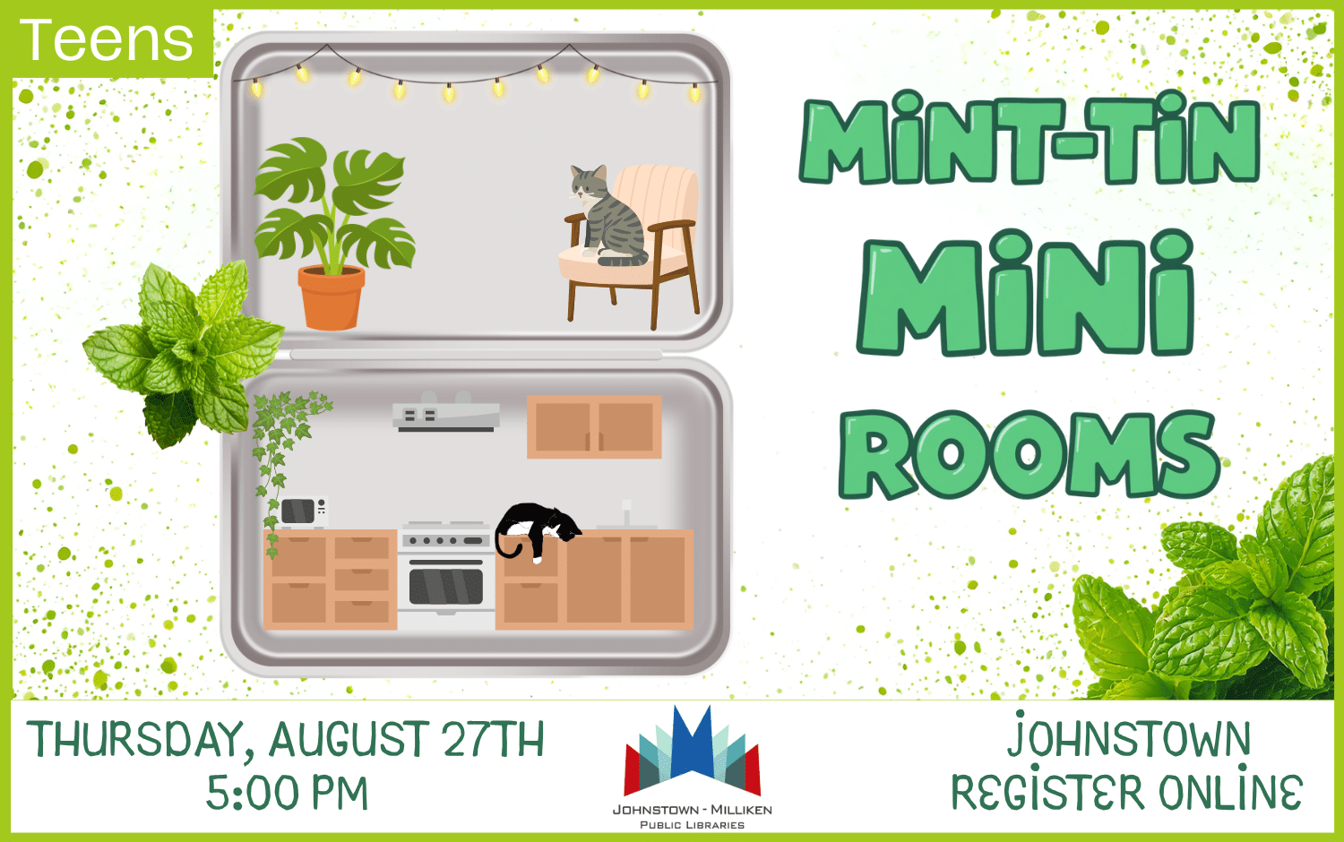 Min Tin Mini Rooms in Johnstown. August 27th @ 5 pm