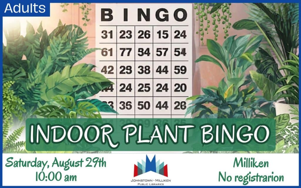 Plant Bingo in Milliken. Aug. 29th @ 10 am