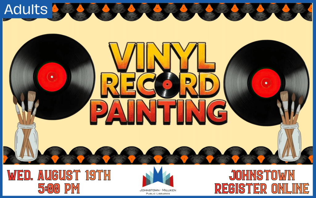 Vinyl Record Painting in Johnstown. August 19th @ 5 pm
