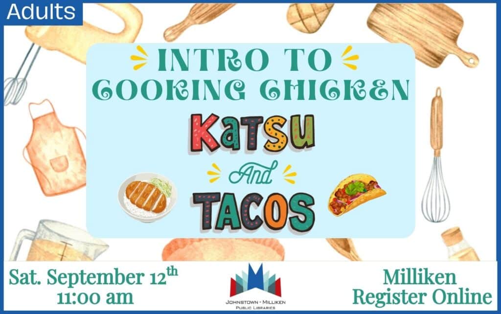 Intro to cooking Chicken for Adults. Sept. 12th @ 11 am
