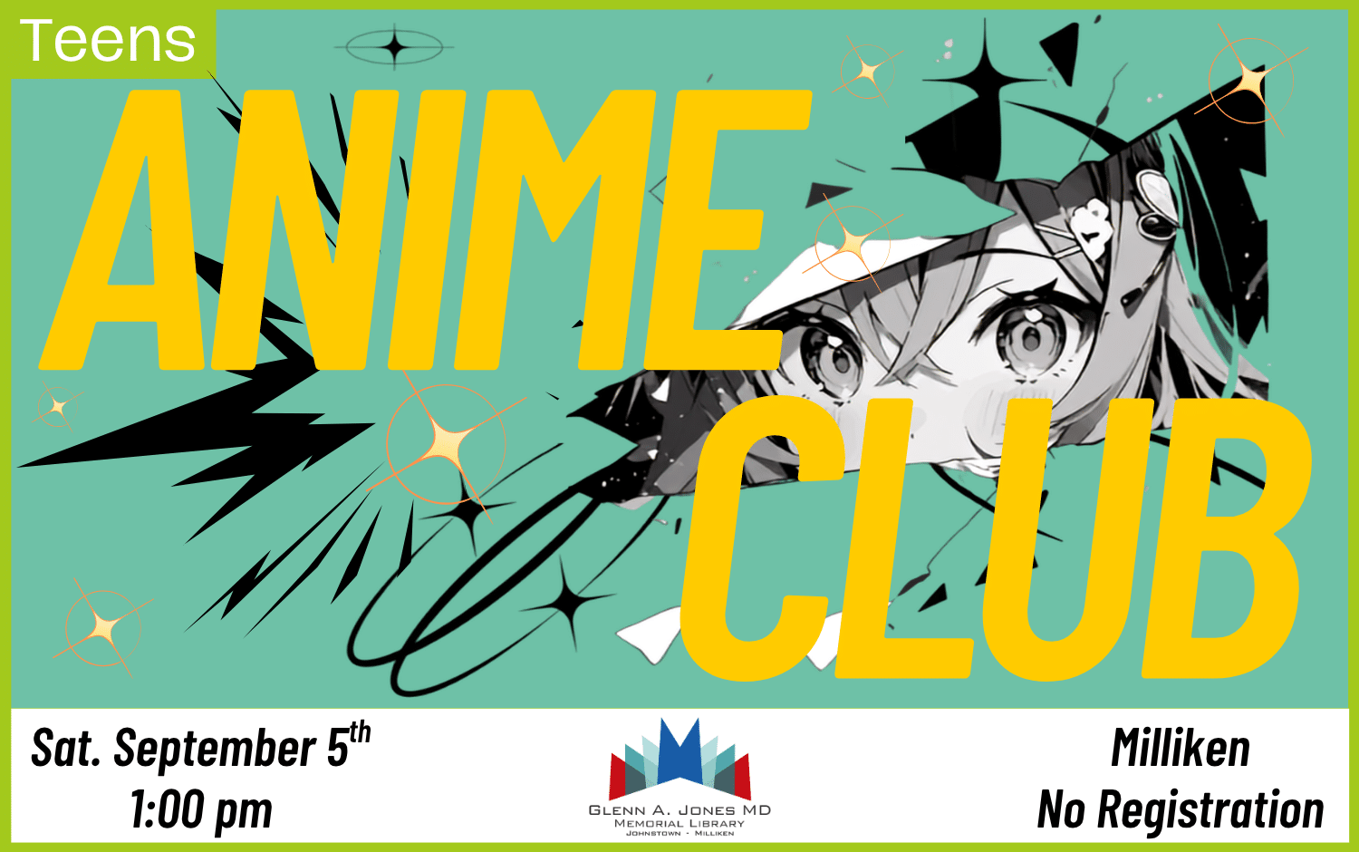 Anime Club in Milliken. September 5th @ 1pm