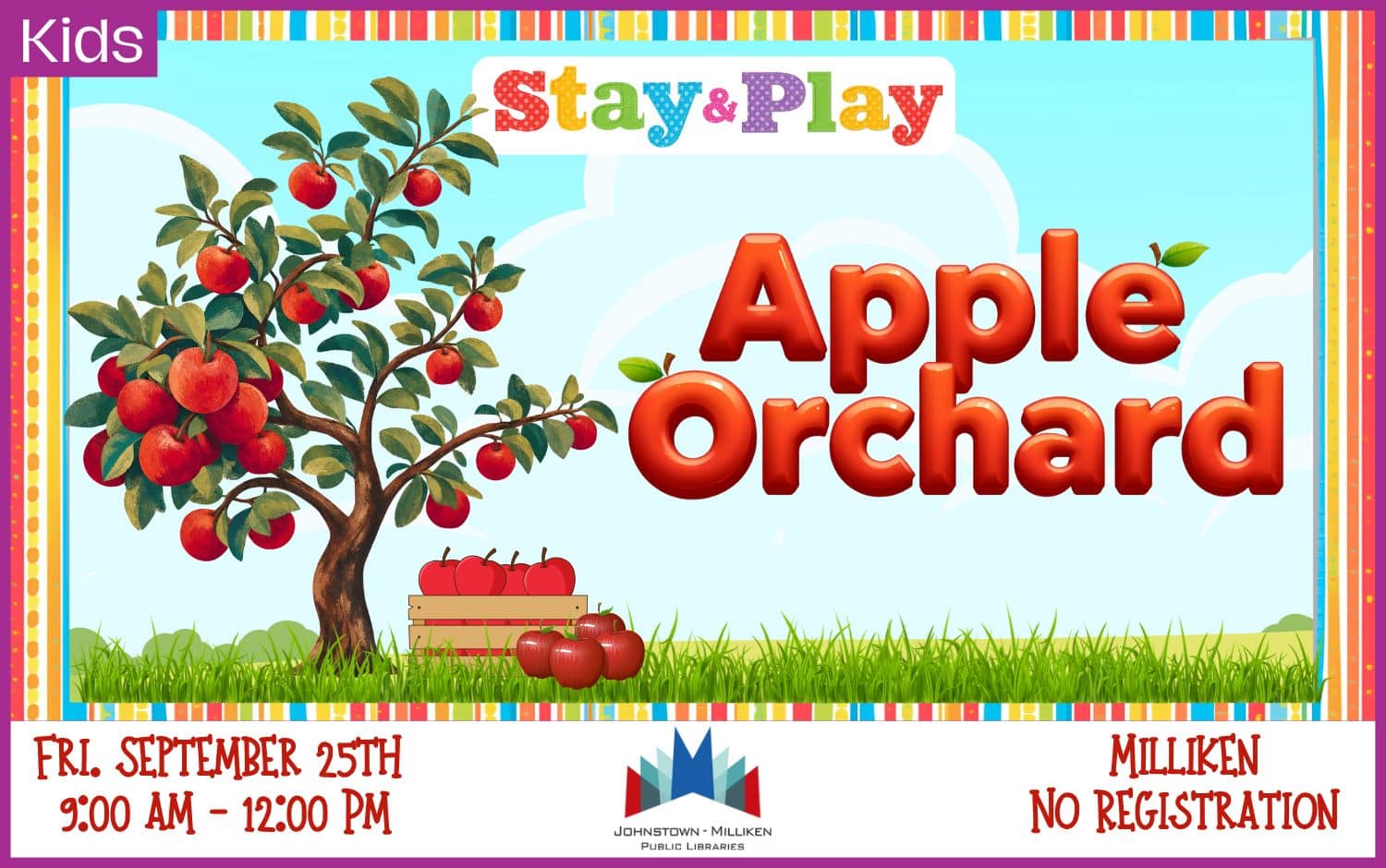 Apple Orchard Stay & Play. Sept. 29th @ 9 am