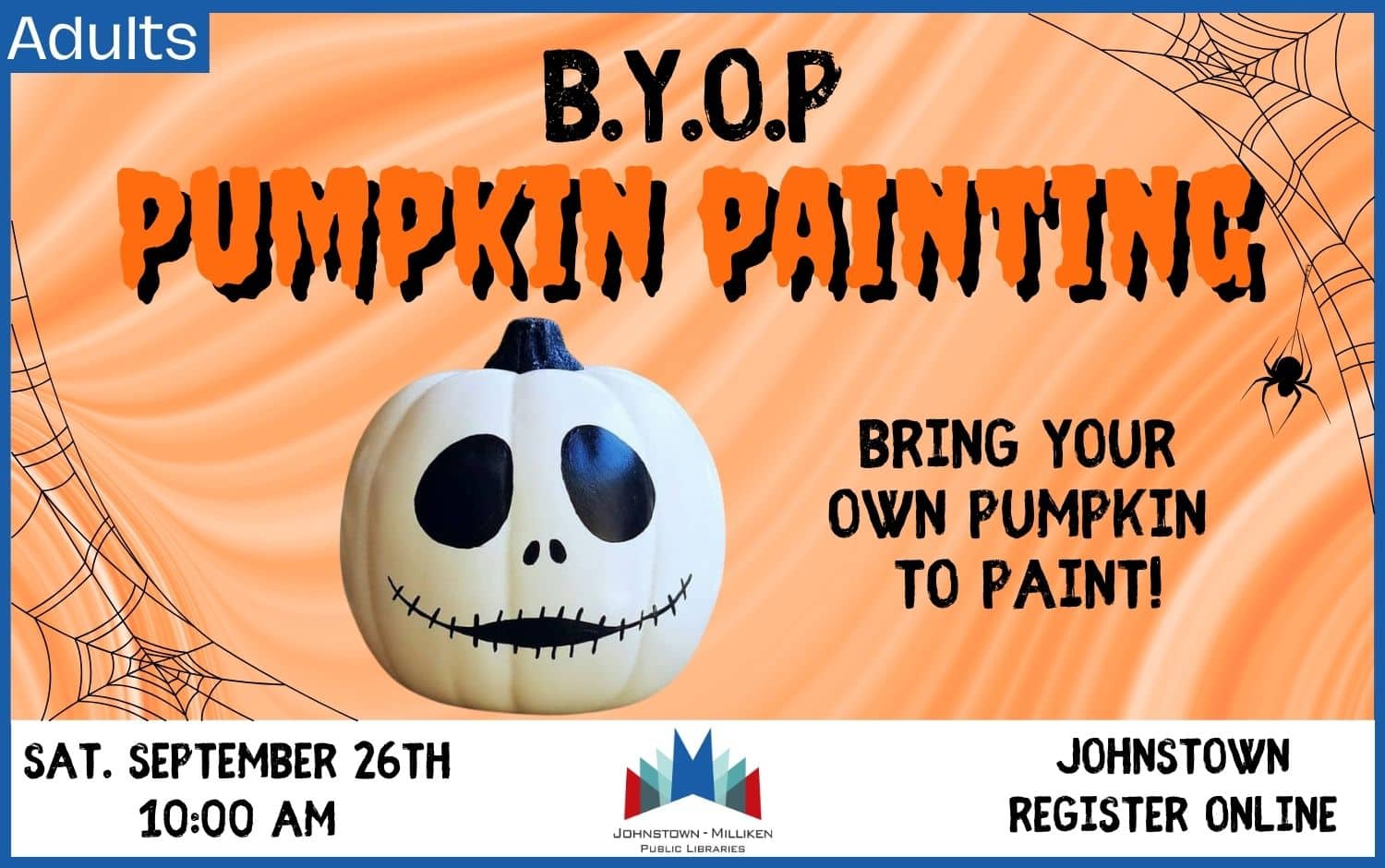 BYOP Pumpkin Painting in Johnstown. Sept. 26th @ 10am