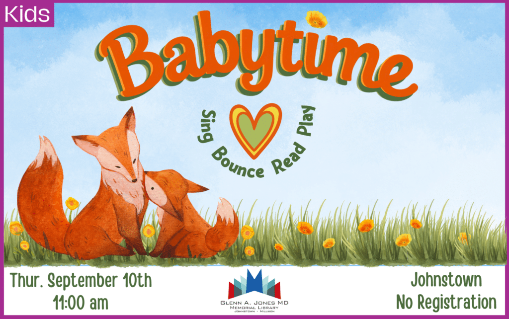 Babytime in Johnstown. Sept. 10th @ 11am
