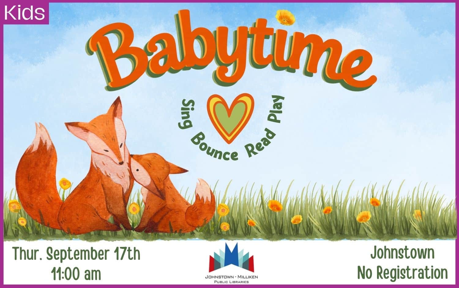 Babytime in Johnstown. Sept. 17th @11am
