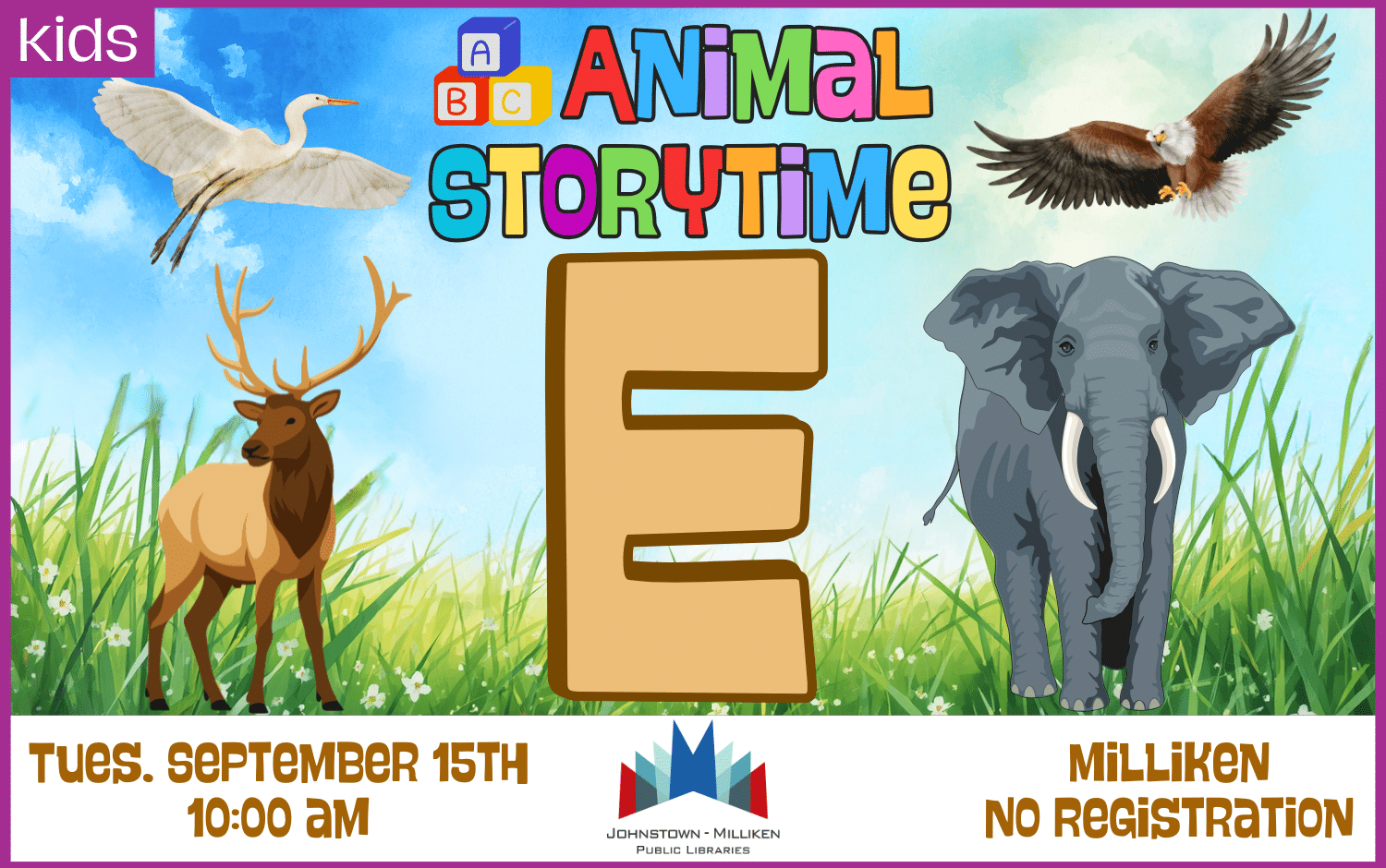 ABC Storytime in Milliken. Sept. 15th @ 10am