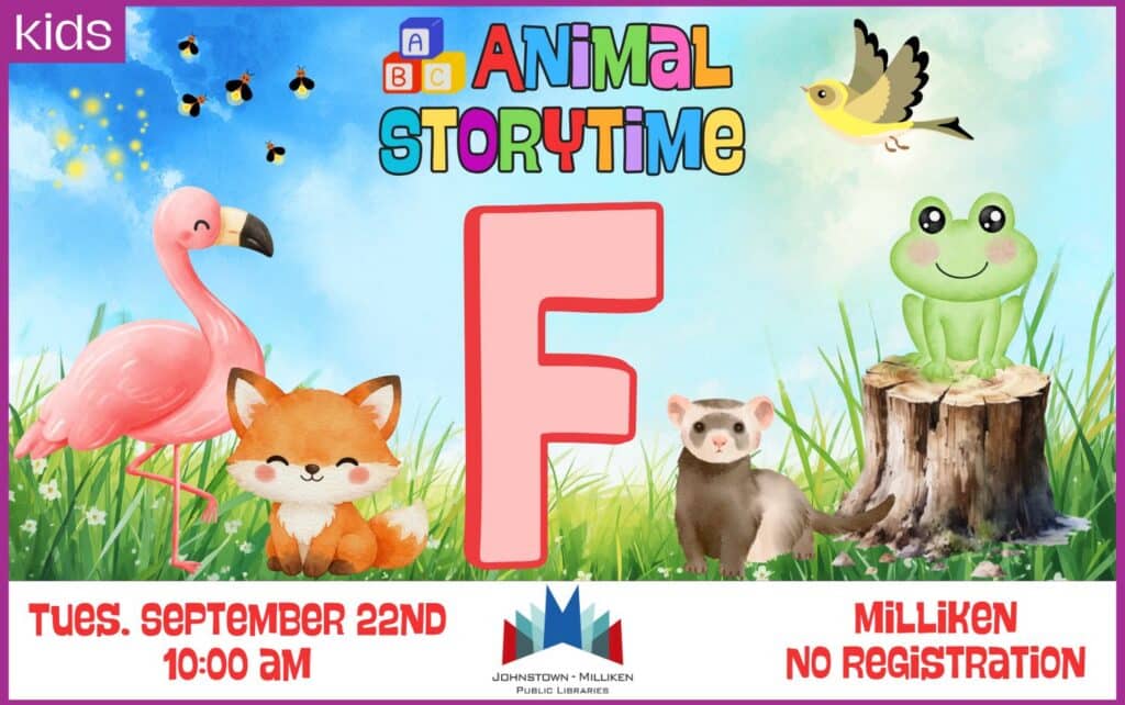 ABC Storytime in Milliken. Sept. 22nd @ 10 am.