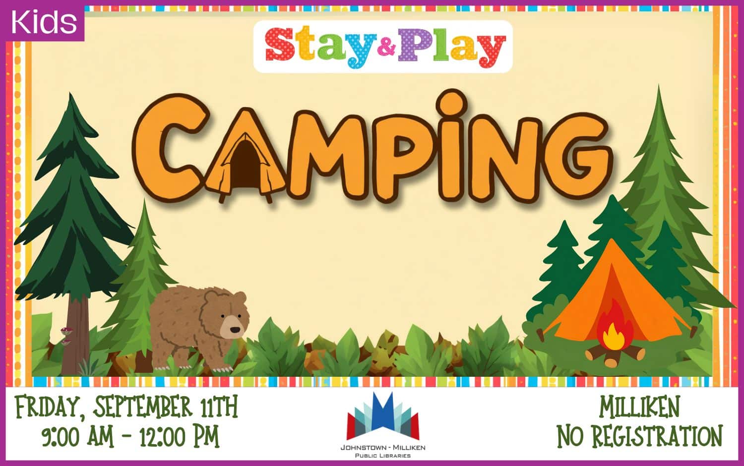 Camping Stay & Play in Milliken. Sept. 11th @ 9am