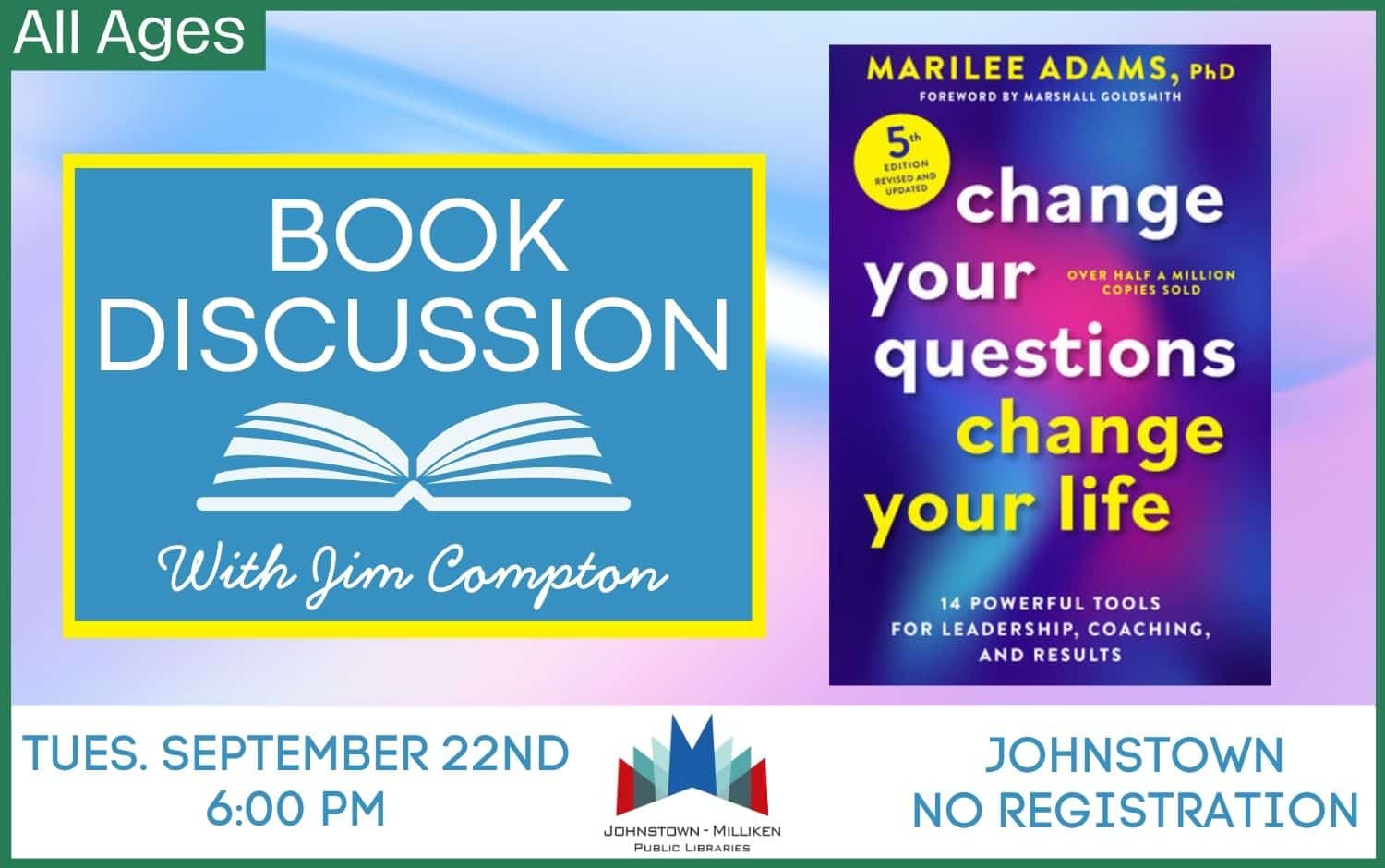 Book Talk With Jim Compton. Sept. 22nd @ 6 pm in Johnstown.