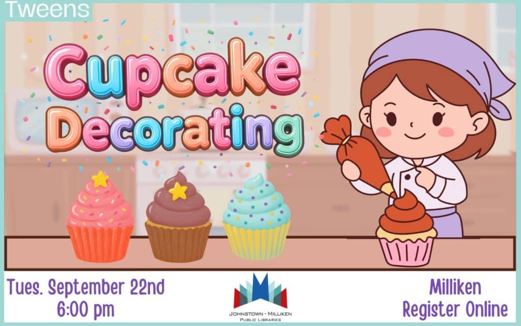 Tween Cupcake Decorating in Milliken. Sept. 22nd @ 6pm.