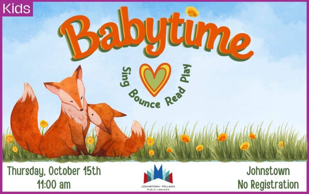 Babytime in Johnstown. Oct. 15th @ 11 am
