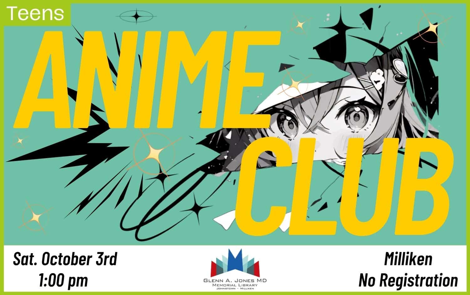 Anime Club in Milliken. October 3rd @ 1pm