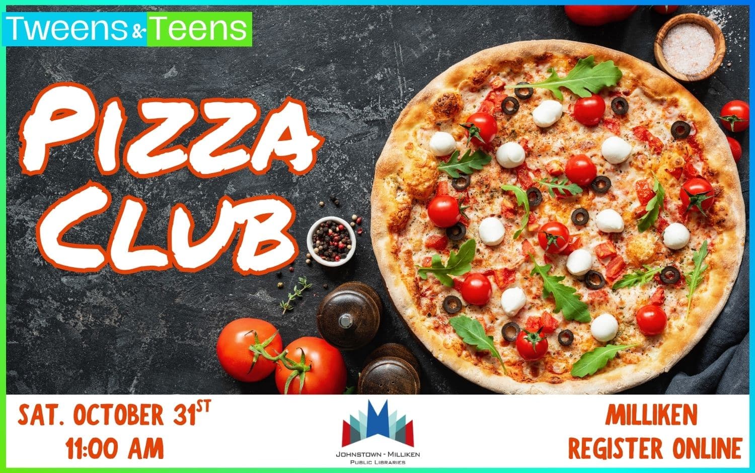 Pizza Club in Milliken. Oct. 24th @ 11 am