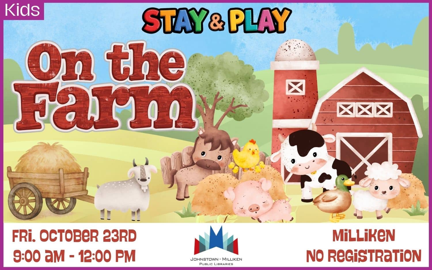 On the Farm Stay & Play in Milliken. Oct. 23rd 9am-12pm