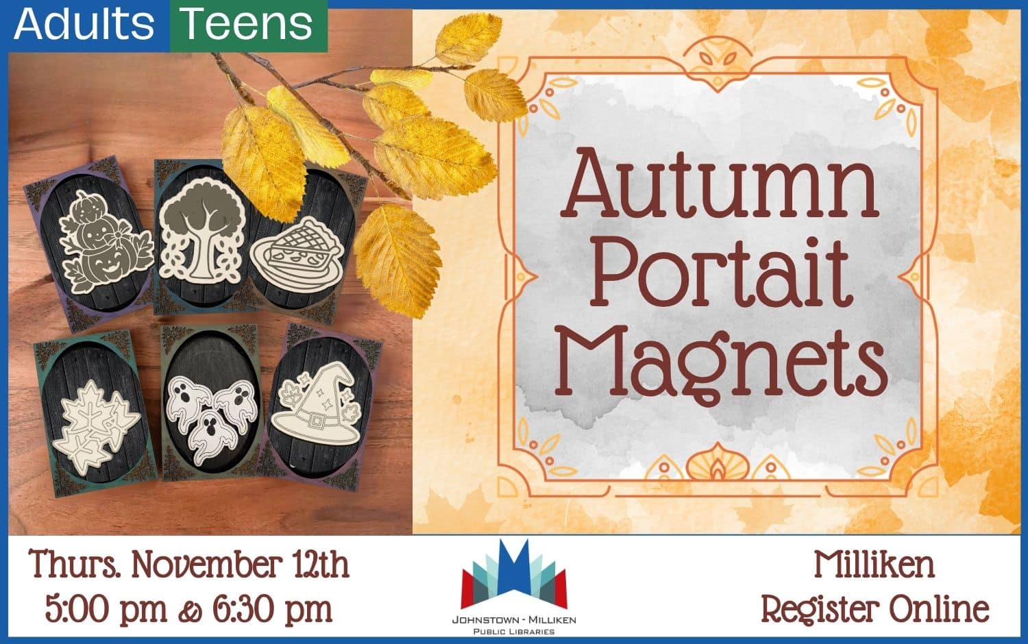 Autumn Portrait Magnets in Milliken. Nov. 12 @ 5 pm