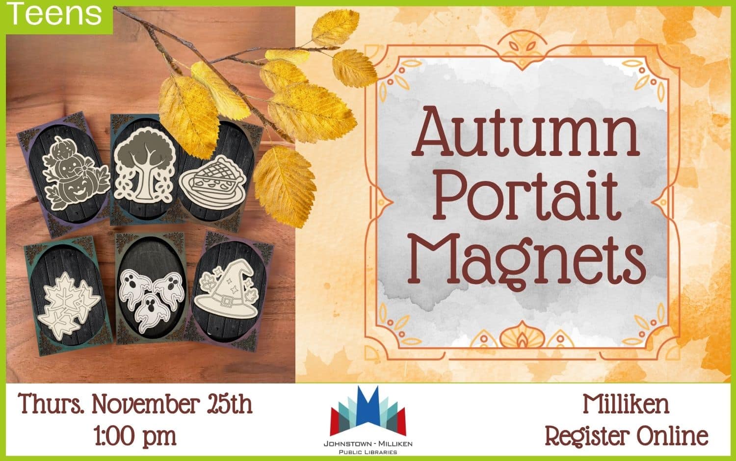 Teen Autumn Portrait Magnets in Milliken. November 11th @ 1pm